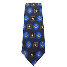 Masonic Army Navy Blue Tie