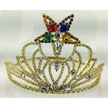 Beautiful O.E.S. Adjustable Crown Goldtone