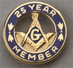 10K Gold Masonic 25 Years of Service