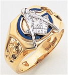 Gold Masonic Ring Concave Back 3177