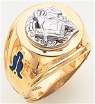 Gold Masonic Ring Open Back 3188
