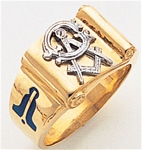Gold Masonic Ring Open Back 3192