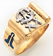 Gold Masonic Ring Open Back 3192