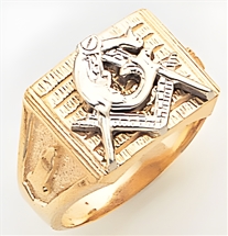 Gold Masonic Ring Open Back 3197