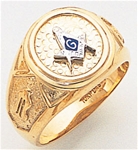 Gold Masonic Ring Open Back 3213