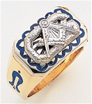 Gold Masonic Ring Solid Back 3218