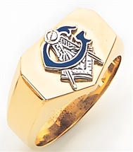 Gold Masonic Ring Open Back 3317