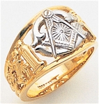 Gold Masonic Ring Open Back 3319