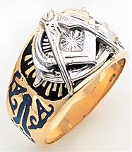 Gold Masonic Ring Solid Back 3320