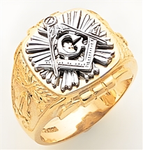 Gold Masonic Ring Open Back 3326