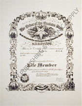 OES Life Member Certificate