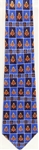 Masonic tie Navy blue & Royal blue pattern w/yellow emblems
