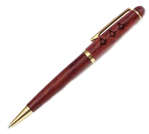 Masonic engraved Rosewood ballpoint pen