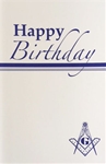 Happy Birthday Greeting Card with Masonic Logo (PK of 25)