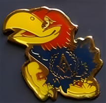 Kansas Jayhawk Master Mason Pin