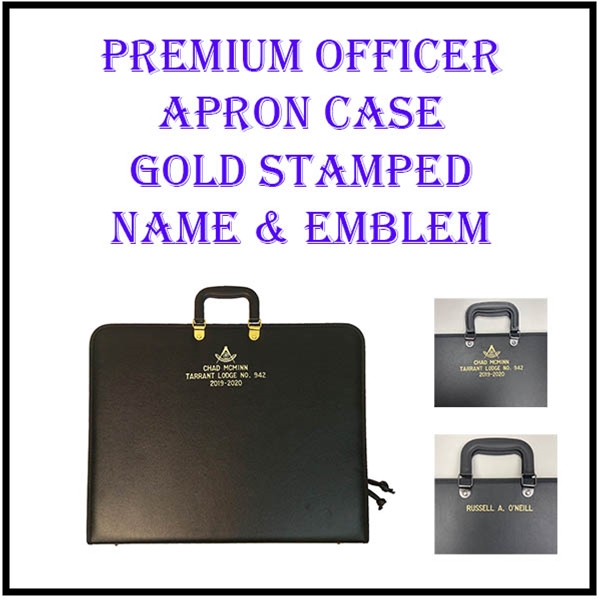 Premium Officer Apron Case Gold Stamping