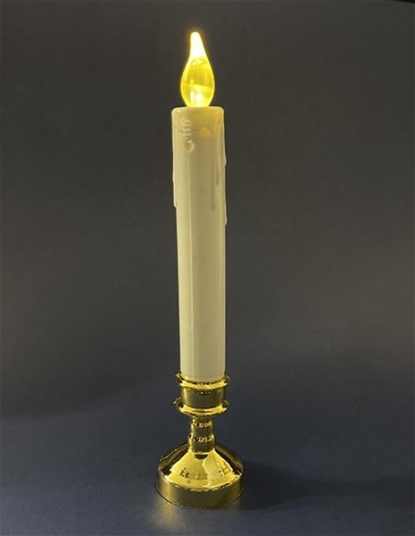 Burning Taper with Flame bulb 10" Tall