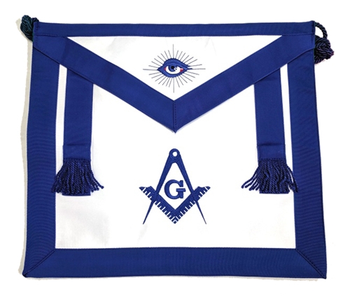 Masonic Apron - Master Mason Dress Royal Blue Apron with Side tabs 