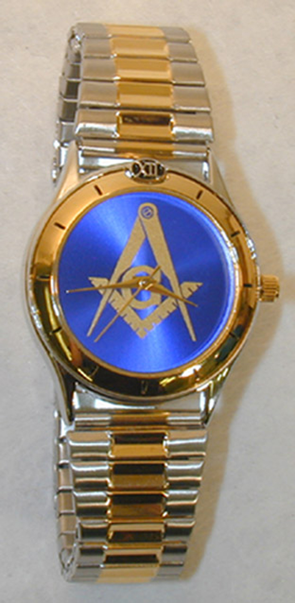 Masonic Roman 12 Watch W/Blue Face