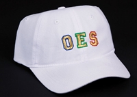 OES Hat - White Lightweight Women's Hat gold